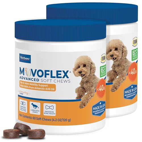 Joint Support Supplement for Dogs - Hip and Joint Support - Dog Joint Supplement - Hip and Joint Supplement Dogs - 60 Soft Chews for Medium Dogs (By Virbac)