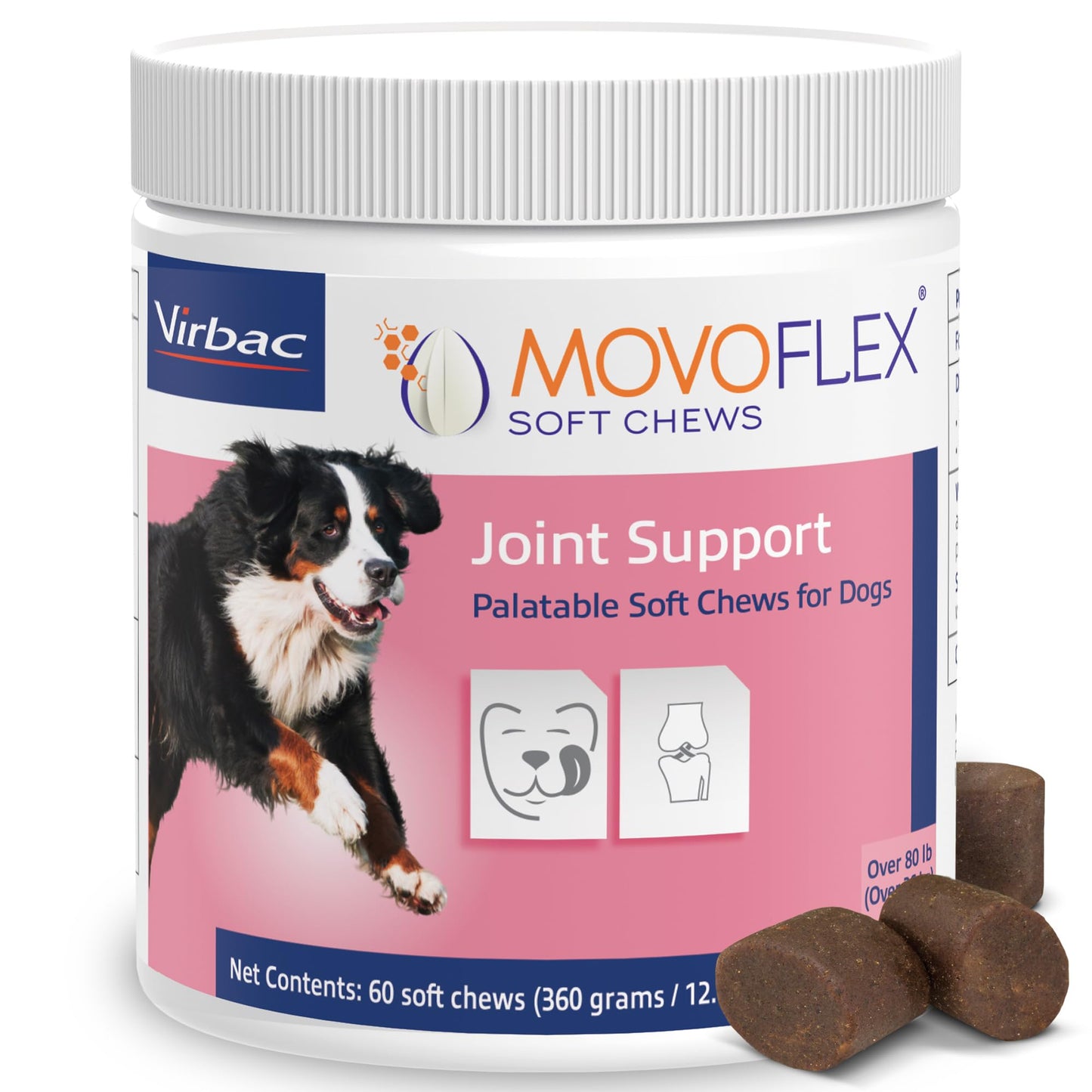 Joint Support Supplement for Dogs - Hip and Joint Support - Dog Joint Supplement - Hip and Joint Supplement Dogs - 60 Soft Chews for Medium Dogs (By Virbac)
