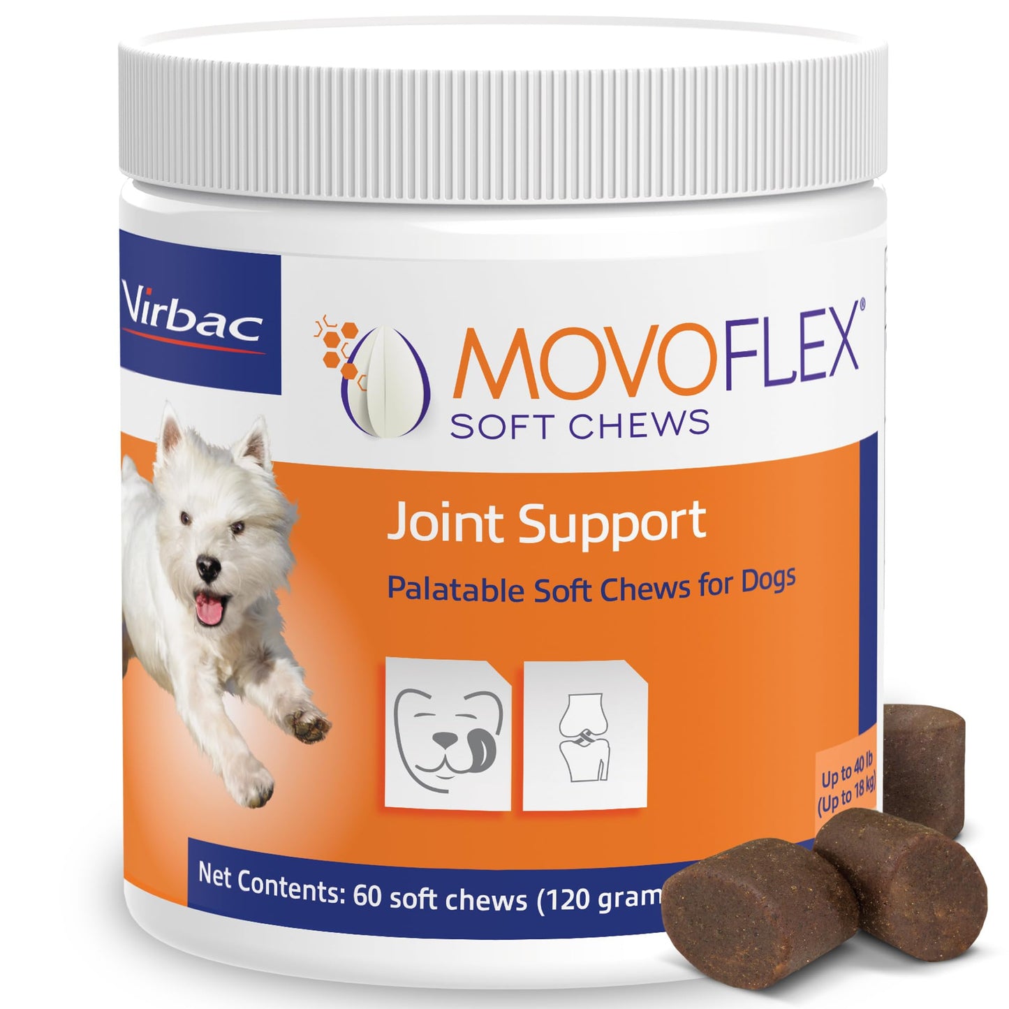 Joint Support Supplement for Dogs - Hip and Joint Support - Dog Joint Supplement - Hip and Joint Supplement Dogs - 60 Soft Chews for Medium Dogs (By Virbac)