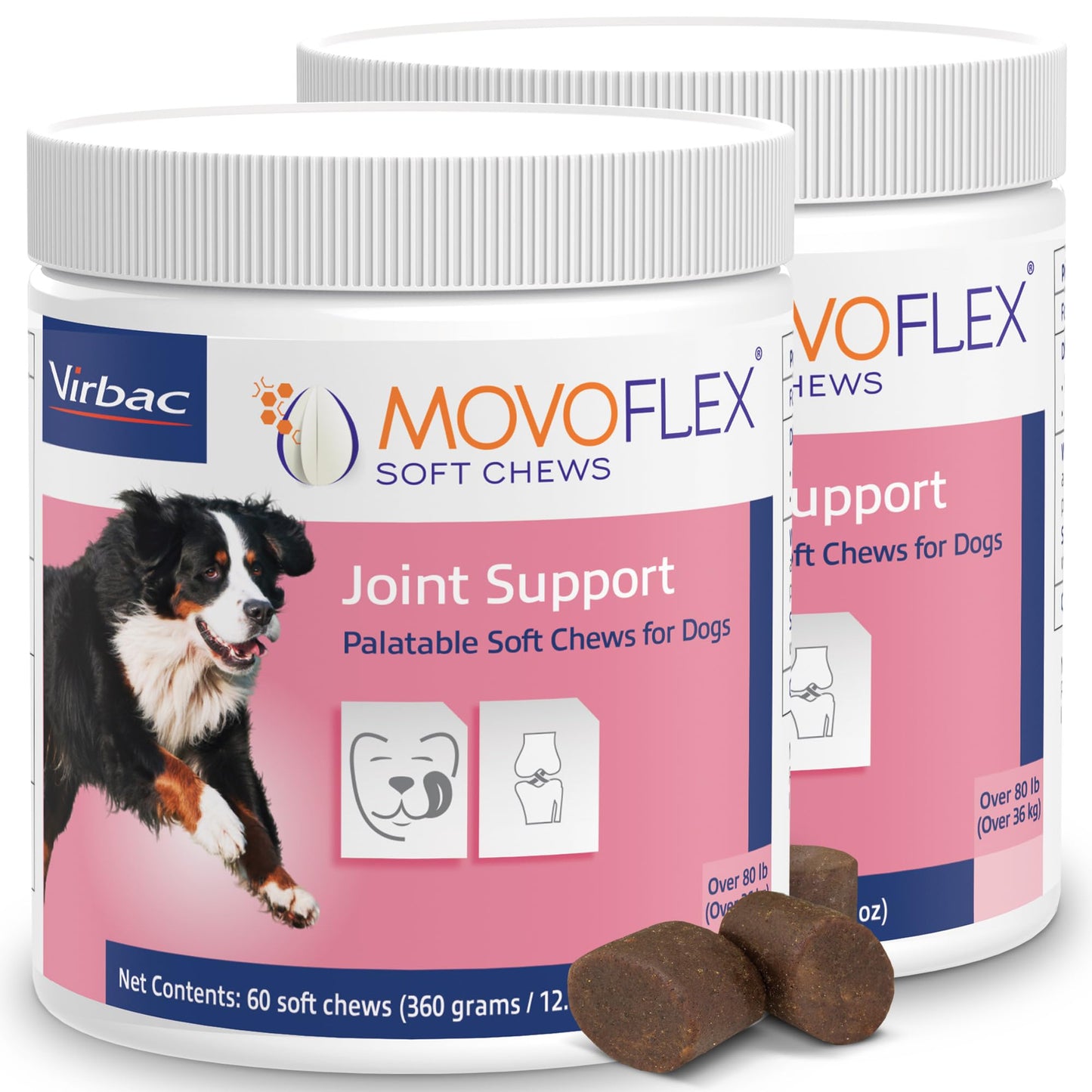 Joint Support Supplement for Dogs - Hip and Joint Support - Dog Joint Supplement - Hip and Joint Supplement Dogs - 60 Soft Chews for Medium Dogs (By Virbac)