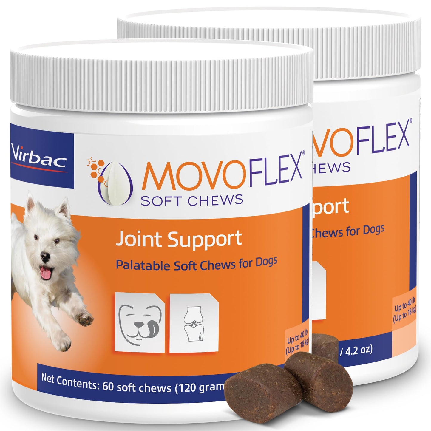 Joint Support Supplement for Dogs - Hip and Joint Support - Dog Joint Supplement - Hip and Joint Supplement Dogs - 60 Soft Chews for Medium Dogs (By Virbac)