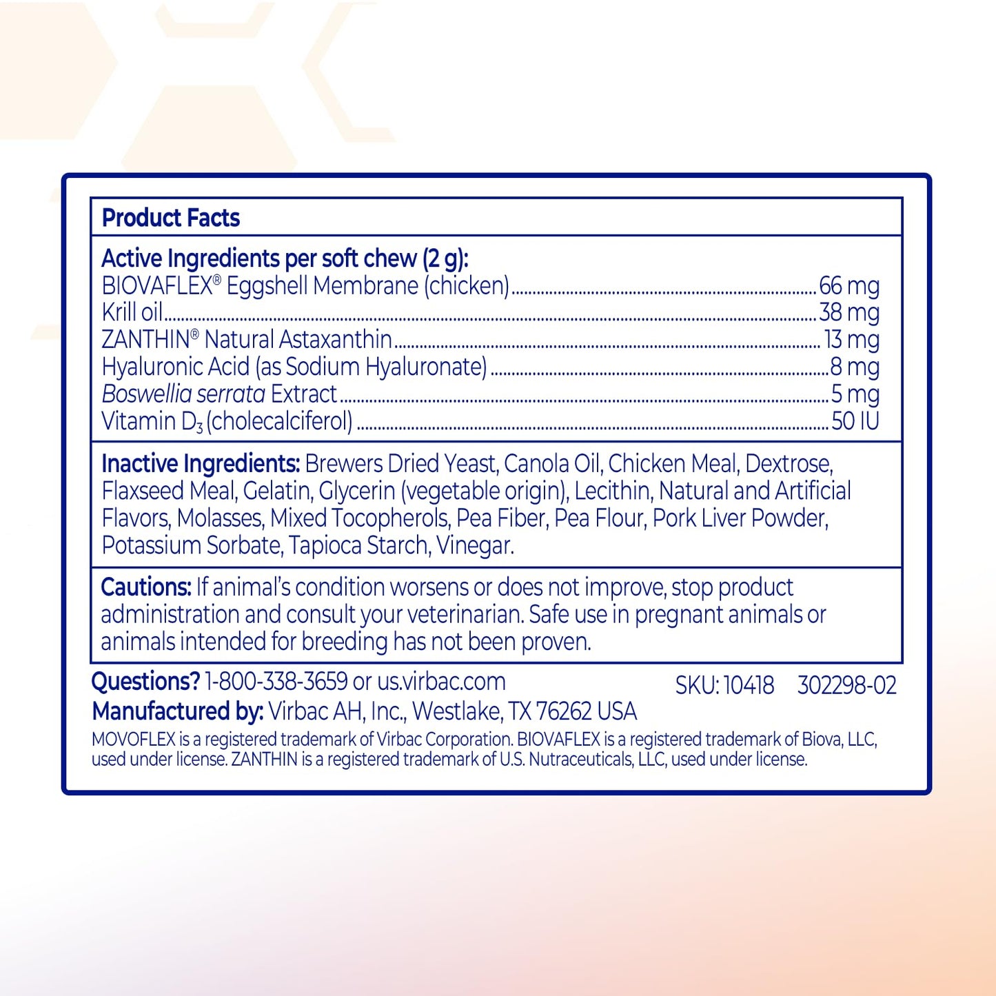 Joint Support Supplement for Dogs - Hip and Joint Support - Dog Joint Supplement - Hip and Joint Supplement Dogs - 60 Soft Chews for Medium Dogs (By Virbac)