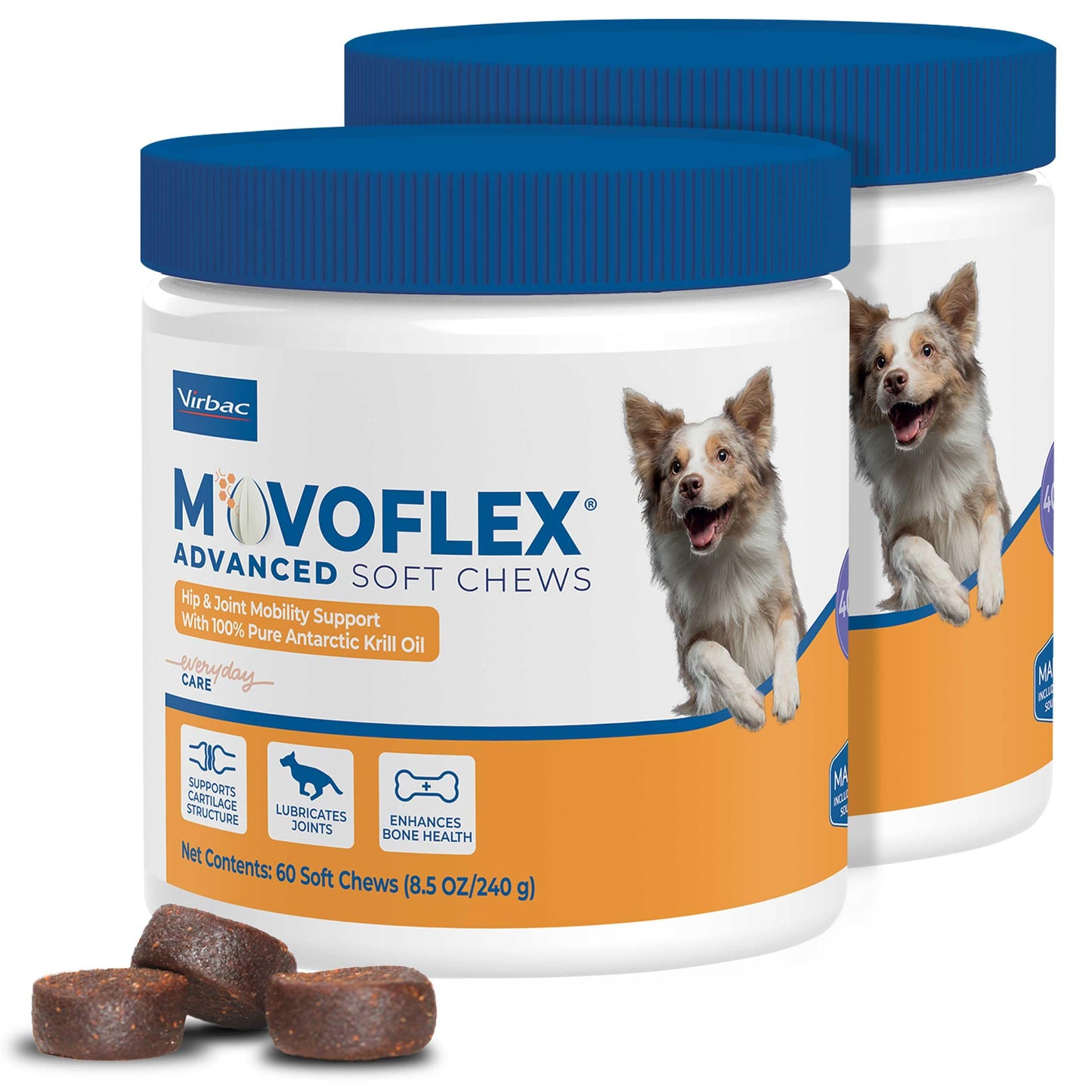 Joint Support Supplement for Dogs - Hip and Joint Support - Dog Joint Supplement - Hip and Joint Supplement Dogs - 60 Soft Chews for Medium Dogs (By Virbac)